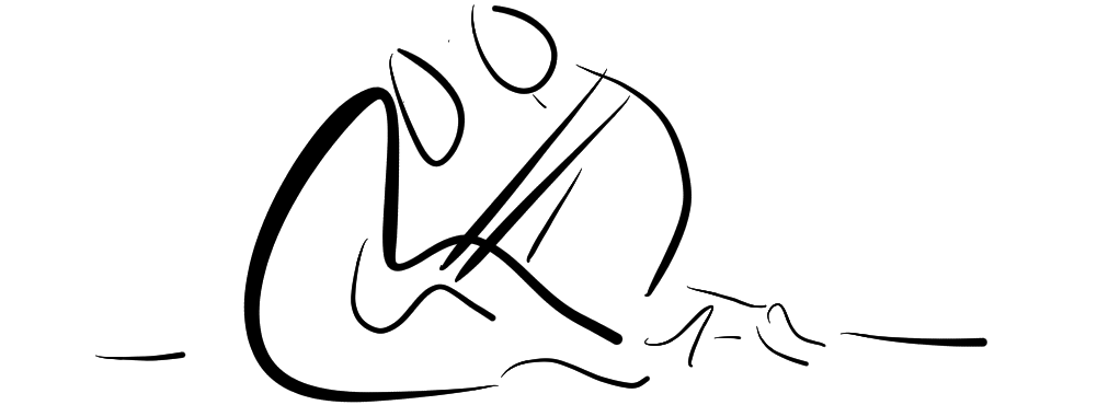 line drawing of person helping another
